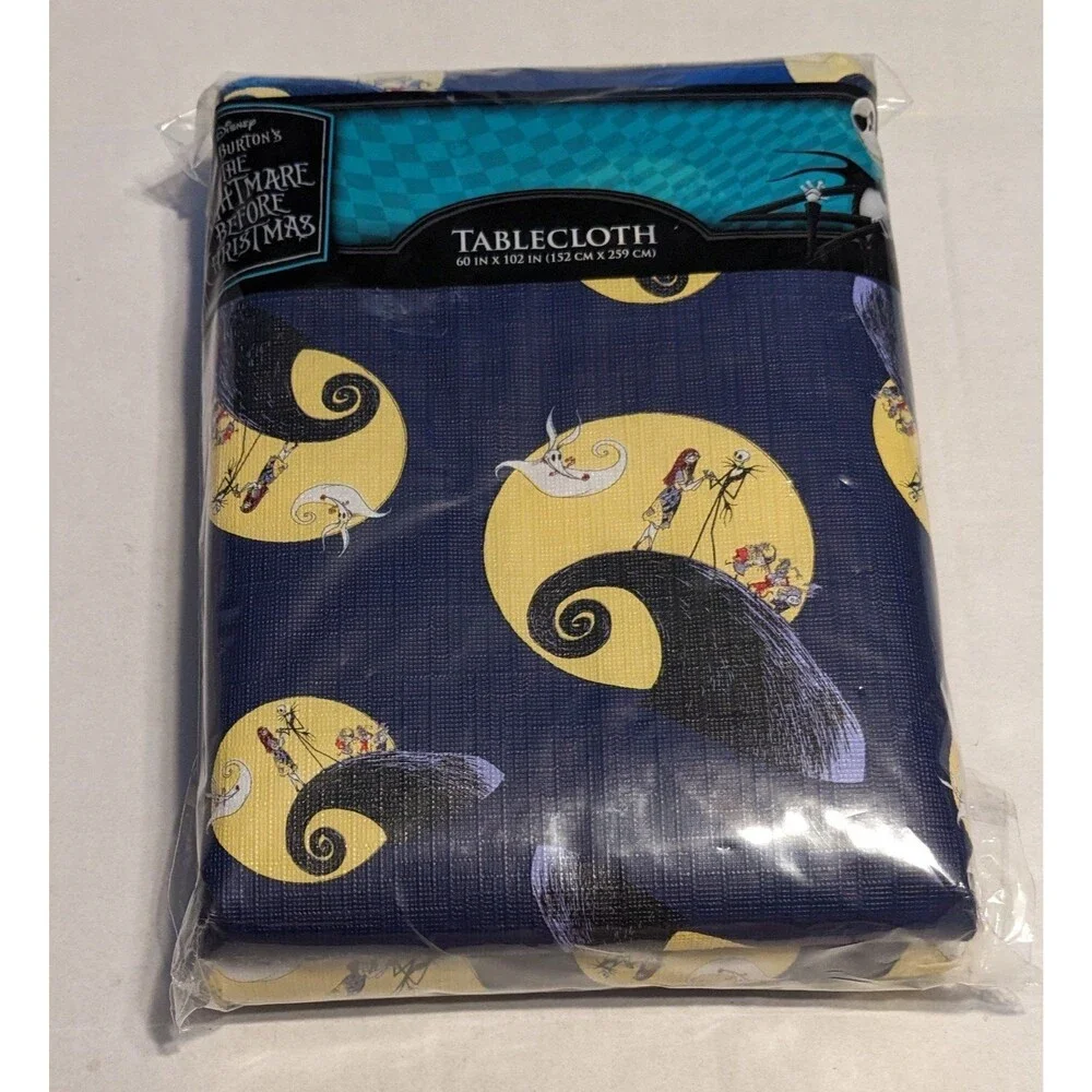 NEW Tim Burton The Nightmare Before Christmas Tablecloth 60x102 Purple Jack Bat
